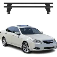 Menabo Dachträger Grundträger für Chevrolet Epica 2005-2011 Alu Schwarz 2tlg