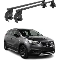 Menabo Dachträger Grundtäger für Opel Crossland X 2017-2020 50kg Alu Schwarz 2x
