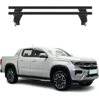 Menabo Dachträger Grundträger für VW Amarok mk2 2022-2025 Alu Schwarz 2tlg