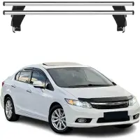 Omac Menabo Dachträger Grundtäger für Honda Civic mk9 Limo 2011-2017 50kg Alu Grau 2x