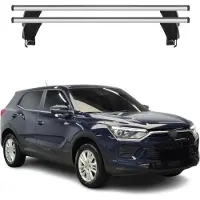 Menabo Dachträger Grundträger für Ssangyong Korando mk4 2019-2025 Alu Grau 2tlg