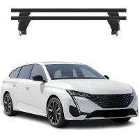 Menabo Dachträger Grundträger für Peugeot 308 SW mk3 2021- Alu Schwarz 2tlg