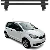 Menabo Dachträger Grundtäger für Skoda Citigo 2012-2020 5tür ABE Alu Schwarz 2x