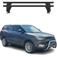 Menabo Dachträger Grundtäger für Ssangyong XLV 2016-2021 ABE Alu Schwarz 2x