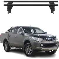 Menabo Dachträger Grundtäger für Mitsubishi L200 2015-2023 50kg Alu Schwarz 2x