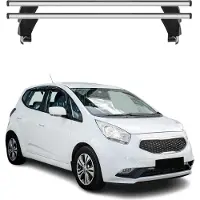 Omac Menabo Dachträger Grundtäger für Kia Venga 2014-2019 50kg Aluminium Silber 2 tlg