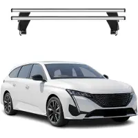 Menabo Dachträger Grundträger für Peugeot 308 SW mk3 2021- Alu Grau 2tlg