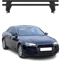 Menabo Dachträger Grundtäger für Audi A4 B9 2015-2025 ABE Aluminium Schwarz 2tlg