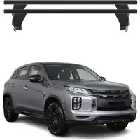 Menabo Dachträger Grundträger für Mitsubishi ASX mk2 2023-25 Alu Schwarz 2tlg