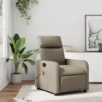 Prolenta Maison Exclusive - Massagesessel Cappuccino-Braun Kunstleder