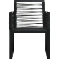 vidaXL Hochwertigen Möbel Gartenstühle - Schwarz Gartenstühle 2er-set Schwarz PVC Rattan NEU1853149