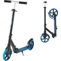 StarTech.com Kinderroller - Tretroller Cityroller - 2 Räder - Höhenverstellbarer Lenker - Rutschfestes Deck - Klappbar - Bis 100 kg - Ab 8 Jahren - Blau