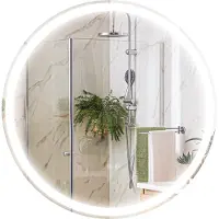 Kleankin LED Badspiegel, Touch-Funktion, kein Beschlagen, rund, 60 x 60 cm
