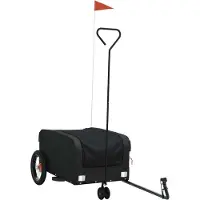 Syfax Fahrradanhänger Schwarz 30 kg Eisen