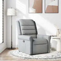 vidaXL Hochwertig Relaxsessel Hellgrau Stoff 4015636