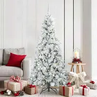 vidaXL BEI CLORIS Künstlicher klappbarer Weihnachtsbaum Weiß 180 cm PE und PVC - Künstliche Weihnachtsbäume 2026Neu7019172