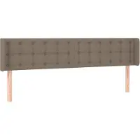 Syfax Kopfteil mit Ohren Taupe 203x16x78/88 cm Stoff