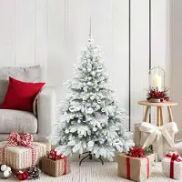 vidaXL "Schlussverkauf" Künstlicher Weihnachtsbaum(1 pc) - Kunstbaum/Tannenbaum - mit 150 LEDs Weiß 120 cm PE und PVC C7958