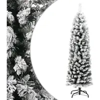 vidaXL (Angebot 2026)Künstlicher Weihnachtsbaum langlebig - modernes Design - Schlank mit Schnee Grün 120 cm PVC GermanyMöbel 19375 - Künstliche Weihnachtsbäume