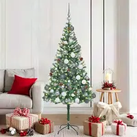 vidaXL Eleganten-Stil Kunstweihnachtsbaum Grün 180 cm PVC DE6695322
