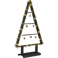 Syfax Metall Weihnachtsbaum mit Ständer Schwarz 60 cm Stahl