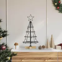 vidaXL "Schlussverkauf" Weihnachtsdeko mit Ständer Schwarz 60 cm Stahl C8183