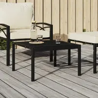 vidaXL "2026 Promotion" Garten-Couchtisch Schwarz 60x60x35 cm Stahl - Gartenstühle CC22066