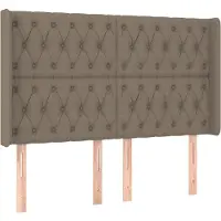 Syfax Kopfteil mit Ohren Taupe 147x16x118/128 cm Stoff