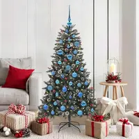 vidaXL "Schlussverkauf" Künstlicher Weihnachtsbaum(1 pc) - Kunstbaum/Tannenbaum - Grün 150 cm PVC, Plastik und Stahl C7474
