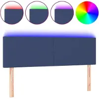 Syfax LED Kopfteil Creme 144x5x78/88 cm Stoff