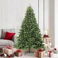 vidaXL Stabli Möbel Künstlicher Weihnachtsbaum mit 300 LEDs Grün 180 cm PE und PVC - Künstliche Weihnachtsbäume CC2144510 2parcel