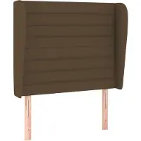 Syfax Kopfteil mit Ohren Dunkelbraun 103x23x118/128 cm Stoff