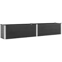 Syfax Garten-Hochbeet 200x50x54 cm WPC Grau
