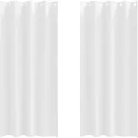vidaXL Verdunkelungs-Vorhänge mit Ringen 2 pcs Reinweiß 260 x 140 cm