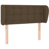 Syfax Kopfteil mit Ohren Dunkelbraun 83x23x78/88 cm Stoff