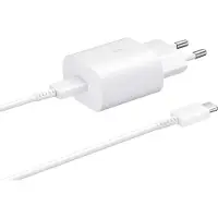 Samsung Schnellladegerät 25W EP-TA800 inkl. Typ C EP-DG977 Ladekabel Weiß