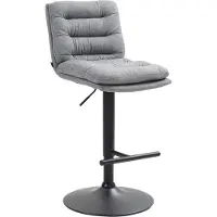 CLP Barhocker Damar Stoff schwarz - grau