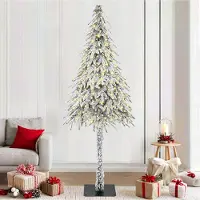 vidaXL Eleganten-Stil Künstlicher Weihnachtsbaum Weiß 210 cm PE,Künstliche Weihnachtsbäume DE875017
