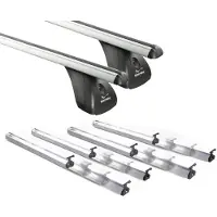 VDP Alu Dachträger Fix&Slide Duo kompatibel mit für VW Golf VII (5Türer) ab 11/2012