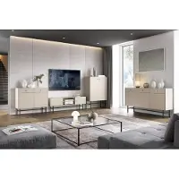 AEA Wohnzimmer Wohnwand Sideboard 2x Kommode Möbel Holzmöbel TV-Lowboard Set