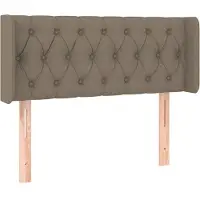 Syfax Kopfteil mit Ohren Taupe 93x16x78/88 cm Stoff