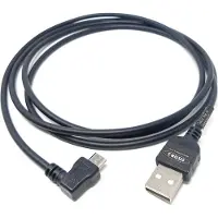 System-S Micro USB 2.0 Datenkabel Ladekabel 140 cm 90 grad gewinkelt links Winkelstecker