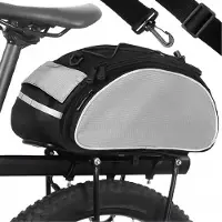 QLS Fahrradtasche für Gepäckträger Satteltasche Gepäckträgertasche 13 L Schwarz