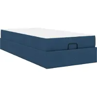 Syfax Bettgestell mit Matratze 2 pcs Blau Stoff