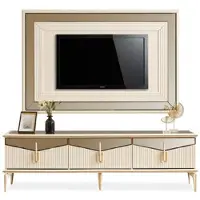 Xl Moebel Gmbh Luxus Wohnwand TV Ständer Wandpanel Wohnzimmer RTV Lowboard Gold