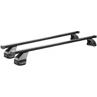 Menabo Omega | Dachträger - BMW Serie 1 (F20) 5 Türen 2015-2019 - Schwarz - Länge 112 cm - Stahl - Dachträger BMW - TUV & ISO
