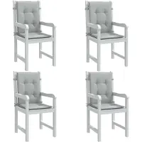 vidaXL Design Niedriglehner-Auflagen 4 Stk. Melange Hellgrau 100x50x4cm Stoff, Klassische Sofas 2024 Neu
