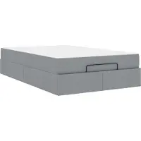 Syfax Bettgestell mit Matratze 2 pcs Hellgrau Stoff