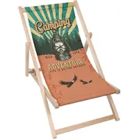 Dreamroots Liegestuhl klappbar Holz, Buchenholz bis zu 130 kg, Sonnenliege klappbar mit 3-stufiger Neigungsregulierung der Rückenlehne, Camping