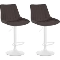 CLP 2er Set Barhocker Toni Stoff, Farbe:schwarz, Material Gestell:Metall in Chromoptik